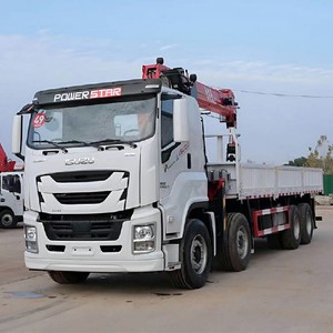 รถบรรทุก ISUZU GIGA ของจีน ขนาด 8x4 บรรทุกหนัก 14 ตัน 16 ตัน ติดตั้งเครนไฮดรอลิกแบบยืดไสลด์ได้ ขาย - Product Image 6