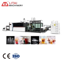 Machine de thermoformage plastique entièrement automatique avec moule pour gobelets en plastique réutilisables pour jus/eau, haute productivité
