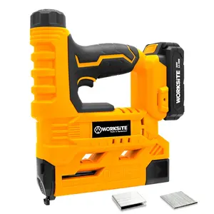 WORKSITE Customized 2-IN-1 Cordless Brad Nailer Stapler 18 Gauge Wood Framing Finish Siding Pin 20V Battery Nail Gun