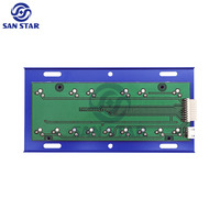 Teclado LED de 15 Teclas Estilo Mario para PCB de Juegos Fruit Cocktail / Fruit King / WOLF 2 para Placa de Juego Mario en Máquina Arcade