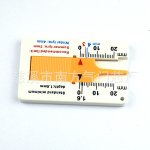 Medidor de Profundidad de Banda de Rodadura de Neumáticos de Plástico, 0-20 mm, Calibrador Vernier Portátil - Product Image 1