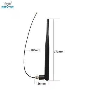 Antenne de communication sans fil Ebyte TX4G-JKS-IPX20 50Ω 5.0dBi à gain élevé et large bande passante, antenne 4G flexible en caoutchouc - Product Image 2