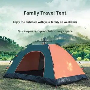 Carpa Automática Extensible para 3-4 Personas, Carpa Plegable Impermeable de Oxford de Apertura Rápida para Exteriores, 200x140x125cm, para Playa, Verano, Campamento - Product Image 3