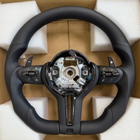 Volant en cuir noir complet pour BMW M2 M5 M6 F02 F13 F16 F30 F33 F83 X5 E70 E92