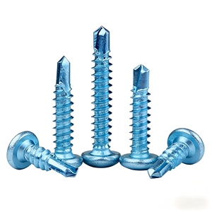 Vis autoperceuses <span class=keywords><strong>de</strong></span> haute qualité à tête cylindrique, zinguées bleu-blanc, pour la construction - Product Image 4