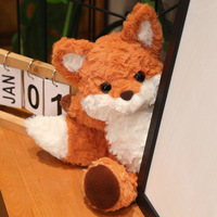 Peluche renard super douce en coton de 14 pouces, anti-stress, cadeau d'anniversaire, jouet de machine à griffes pour mariage, design mignon