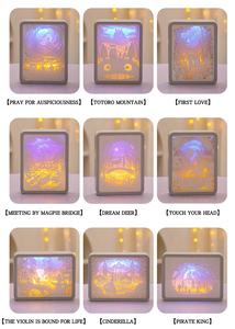 Romantique clair <span class=keywords><strong>de</strong></span> lune amant 3D papier Sculpture veilleuse décoration <span class=keywords><strong>de</strong></span> la maison cadeau pour chambre visualisation créative carré <span class=keywords><strong>nuit</strong></span> Led - Product Image 6