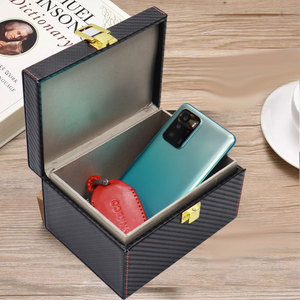 Caja Bloqueadora <span class=keywords><strong>de</strong></span> Señales para Auto CAJTS, <span class=keywords><strong>de</strong></span> Cuero PU, <span class=keywords><strong>Bloqueador</strong></span> <span class=keywords><strong>de</strong></span> Señales RFID, Caja Faraday Antirrobo, Caja <span class=keywords><strong>de</strong></span> Seguridad para Llaves - Product Image 4