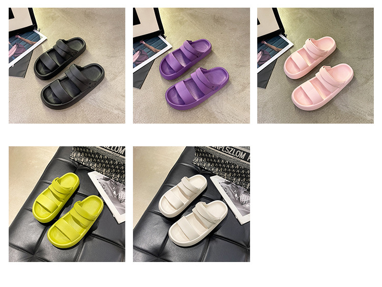 Platform Slides Slippers Home Sandals EVA Summer Men Women Casual Beach Shoes