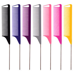 Pettini per Parrucchieri Wanmei con Logo Personalizzato, Pettini Rosa per Separare i Capelli, Tintura e Intrecciatura, Pettine a Coda di Topo per Acconciature Afro e Meches - Product Image 5