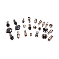 Connecteur de câble aérien GX12 GX16 GX19 GX20, type d'accouplement 2 3 4 5 6 7 8 9 10 12 broches, fiche mâle droite filetée en métal