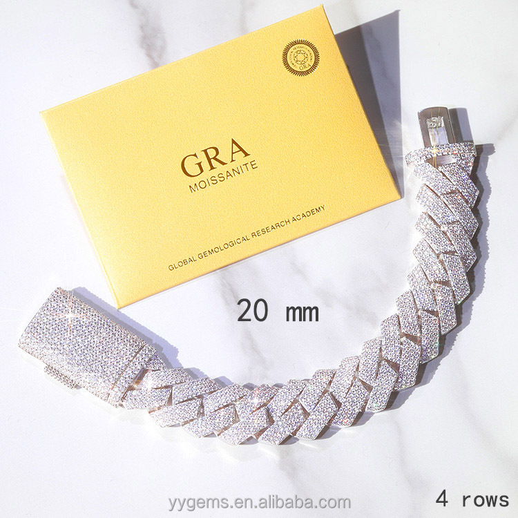 Pulsera de Moissanita de 20mm (S925)
