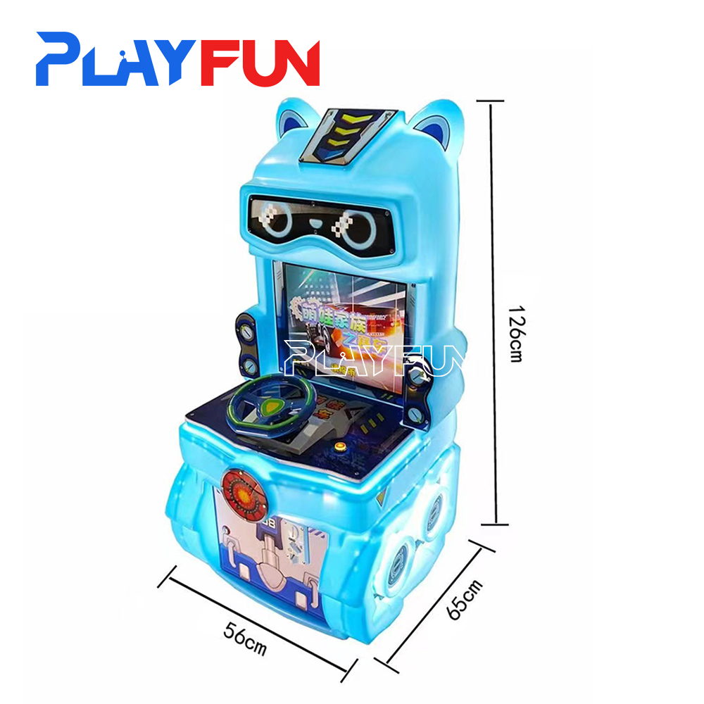 Playfun New Design Coin Operated Arcade Machines Lovely Kids Small Car Racing 19 Lcd Arcade Game Machine