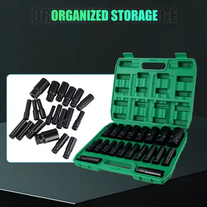 Podofo Juego de 20 Llaves de Impacto Profundas de 1/2 Pulgada y 8-32 mm, con Estuche Rígido de Aluminio para Reparación Automotriz - Product Image 2