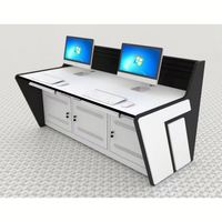 Bureau de jeu, centre de contrôle, poste de travail informatique personnalisé, console, mobilier commercial, station de travail, table élévatrice électrique