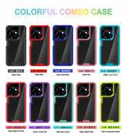 Coque transparente colorée 3 en 1 pour TECNO 10C Heavy Duty Triple Case pour TECNO 20 Pro Plus