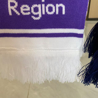 Écharpe et bannière de drapeau en acrylique tricoté sport personnalisé, nouvelle mode, style long avec motif gratuit