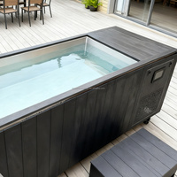 Nuevo Diseño 2025: Enfriador de Bañera Automático de Lujo para Exteriores con Filtro, Bomba de Motor y Control Inteligente WiFi, 500L, para 2 Personas, de Doble Uso