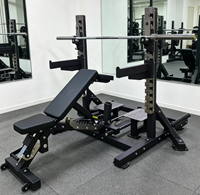 Banc de musculation réglable multifonction avec support pour barre d'haltères