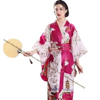 Nouvelle Robe de Chambre Kimono Japonaise 2025 en Soie Satinée Grande Taille pour Femme, Populaire sur Douyin, Vêtement d'Intérieur Printemps