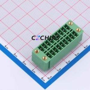 DB2EVHBM-3.5-2*9P-GN Plug-in Terminal Block Through hole,P=3.5mm Board-to-Board / Socket - Closed Screw Fixing 2x9P 3.5mm - Product Image 1