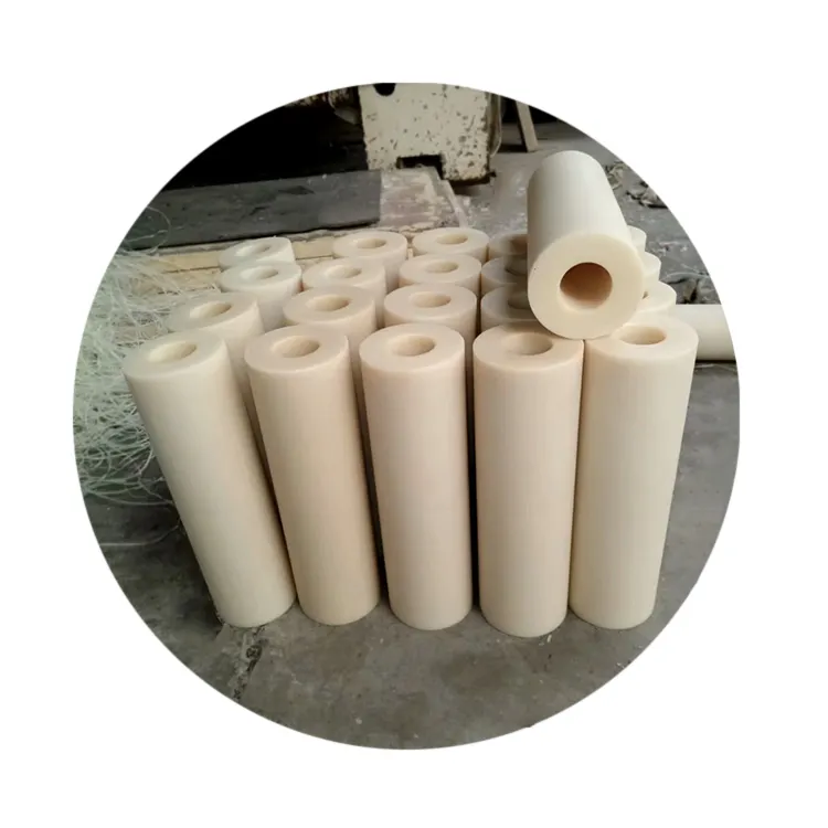 Piezas de maquinaria de poliamida Pa6 Cast Mc, tubo de nailon, plástico, blanco, fabricación de cilindro hueco de 1000mm, 1,14g/cm3