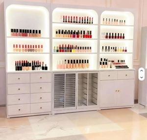 Meuble de Rangement Moderne et Simple Multi-Niveaux pour Vernis à Ongles et Cosmétiques avec Finition Laquée et Présentoir pour Soins des Ongles pour Salons de Beauté - Product Image 5