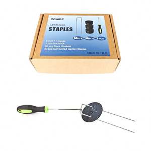 50ชิ้น200ชิ้น6นิ้วเสาเหล็กพื้นดินรูปตัวยูหมุดปักสำหรับผักรั้วขนแกะพืช - Product Image 1