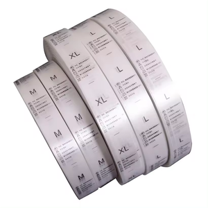 Tùy Chỉnh Lụa In <span class=keywords><strong>Satin</strong></span> Dệt May Nhãn Trắng <span class=keywords><strong>Satin</strong></span> Vải Rửa Chăm Sóc Tag In Nhãn - Product Image 3