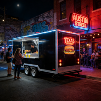 Food Truck de rue pour hot-dogs, churros, café, maïs sucré, avec cuiseurs vapeur