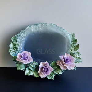 Customised <b>Crystal</b> Rose Plate Hand-Carved Home Decor Ornament and Gift Boxes with Logos <b>Other</b> <b>Crystal</b> <b>Crafts</b> Product - Product Image 6