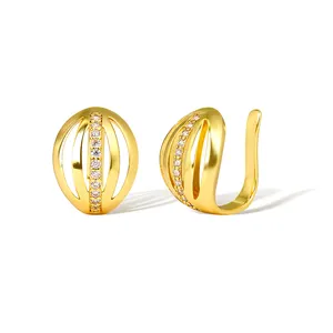 Hot sale ear cuffs non pierced ears Clip On Earrings Gold fake earring Hoop non piercing earring
