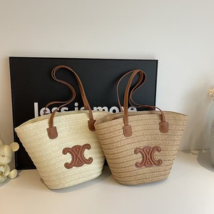 Thân Thiện Với Môi Handmade Phụ Nữ Thiết Kế Rơm Lưới Raffia Túi Bãi Biển Kỳ Nghỉ Ăn Mặc Bãi Biển Mua Sắm Túi - Product Image 6