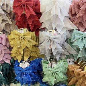 Foam Butterfly Superior Christmas Tree Hanging Ornament <b>Glitter</b> Pearl Accents Reusable Factory Wholesale for Xmas Gift Bowknot - Product Image 2