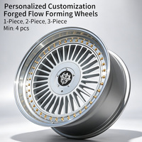 Jantes en alliage multi-rayons Flowtone Wheels Apex Arc 8, 5x120, 19x10 pouces, 10 goujons, 5x120/112, pour Mercedes Tesla