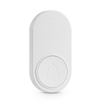 Nouvelle sonnette intelligente sans fil blanche pour la maison, portée de transmission de 150 m, avec 33 sonneries, bouton de sonnette avec batterie