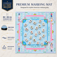 Alas Mahjong Amerika 84x84cm Tebal 3mm Tahan Air Anti Selip Tahan Lama Penutup Meja Pengiriman Cepat
