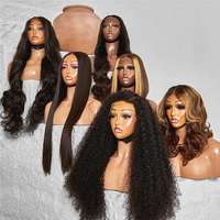 Pelucas de Cabello Humano 15A SDD, Cabello Natural Virgen Indio, Vietnamita, Birmano Rizado, Peluca con Frente de Encaje HD sin Pegamento para Mujeres Negras