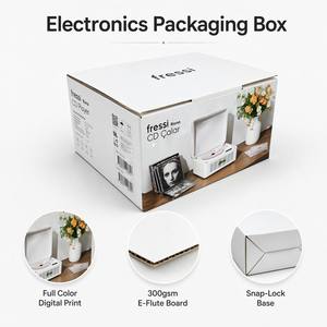 Caja de Papel con Base de Cierre a Presión, Impresa Digitalmente, 300gsm, E-Flute, Empaque Personalizado para Tocadiscos de Vinilo, Altavoces y Pequeños Electrodomésticos - Product Image 5