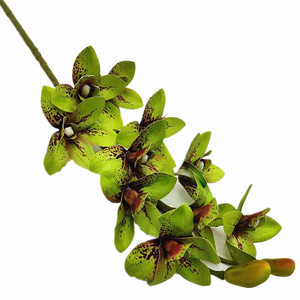 Flor de Orquídea Cymbidium Artificial, Tacto Real, Phalaenopsis VandaTiger, <span class=keywords><strong>Planta</strong></span> de Orquídea para Decoración de Bodas y Hogar - Product Image 4