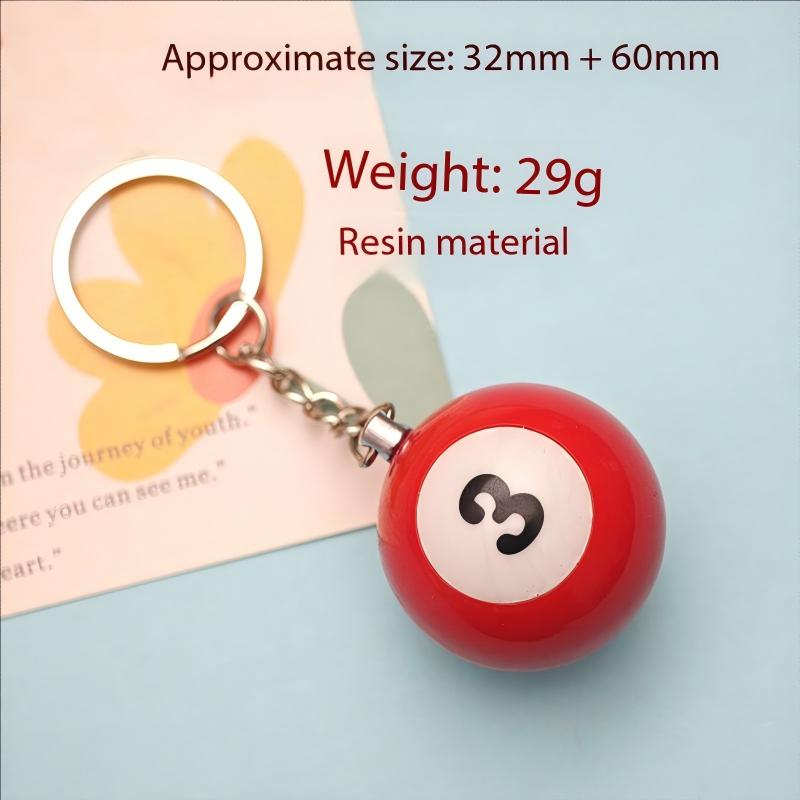 Adorno de bola de billar número 3 rojo