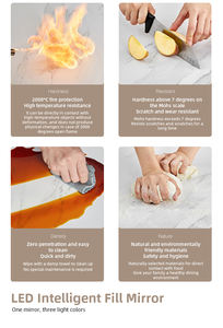 Tavolo da <span class=keywords><strong>Trucco</strong></span> Moderno Smart con Specchio, Ricarica Wireless, Altoparlante e Sgabello, Bianco, a 72,5 USD - Product Image 4