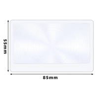 PVC Fresnel Card Magnifier, Ultra-Thin Credit Card Bookmark Reading Lens, Large-Area Clear Transparent Pocket Magnifying Sheet