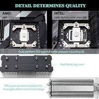 Thermalright AX 120 R SE 4 : dissipateur thermique à tubes de cuivre et ailettes en aluminium avec ventilateur, pour processeurs