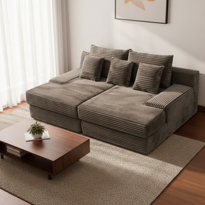 أريكة سرير قابلة للطي محمولة بثلاثة مقاعد من الفوم بدون هيكل قابلة للتحويل لغرفة المعيشة والفنادق وصالات الألعاب الرياضية - Product Image 1