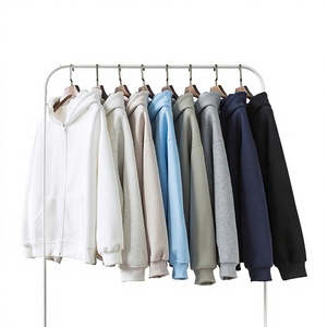 Sweat à capuche oversize vintage délavé à l'acide avec fermeture éclair frontale, en coton épais French Terry, effet vieilli et délavé par le soleil, respirant - Product Image 1