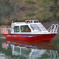 Yacht de sport de luxe haut de gamme en aluminium 21,3 pieds (6,5 m) Bateau de pêche hors-bord haute performance Coque en V profond Bateau à cabine