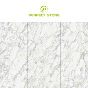 Piedra sinterizada de piedra prefecta, pintura de <span class=keywords><strong>suelo</strong></span> de Xiamen, azulejos de porcelana de pared <span class=keywords><strong>Interior</strong></span> pulida, mármol de porcelana grande blanco puro y negro - Product Image 1