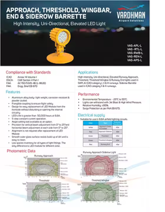 Feu d'approche LED conforme 6.6A Feu d'obstacle aérien unidirectionnel à extrémité/seuil surélevé avec fonction d'avertissement - Product Image 3