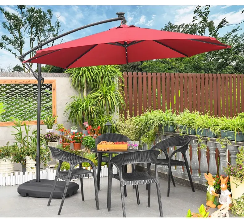 Buiten Terras Parasol Tuin Parasol Custom Logo Bedrukt Houten Frame Parasoles De Jardin 3*4M 3X3M Zon Parasols Grote Paraplu